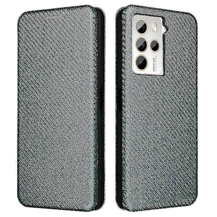 HTC U23 Pro 5G hiilikuituinen nahkainen puhelinkotelo korttipaikalla ja jalustalla