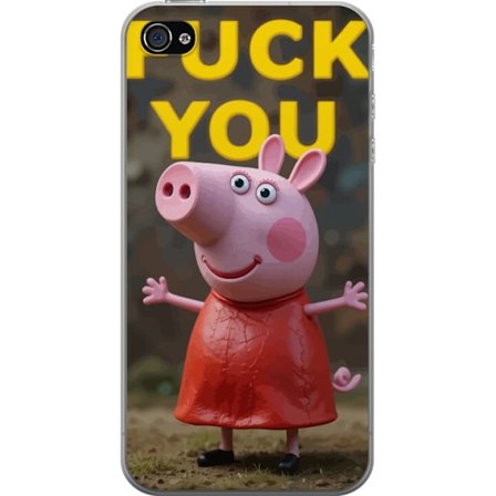 Kompatibelt Mobilskal till Apple iPhone 4 Trotsig rosa gris