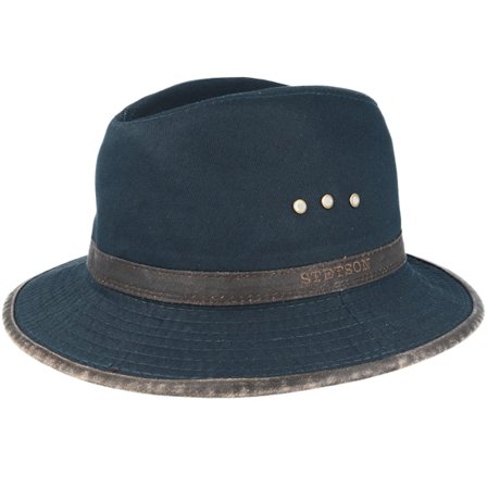 Stetson - Noir traveler Chapeau - Cotton Vintage Black Traveler @ Hatstore