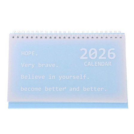 2026 Bordkalender med spiralbinding for enkel planlegging