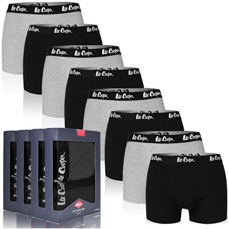 LEE COOPER - Førsteklasses Mænds Undertøj - 8-pak - Højkvalitets Klassisk Komfortabel Blød Let - Premium Boxershorts Herreboxershorts Bomuld 