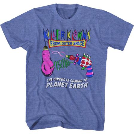 Circus Kommer till Planet Earth Killer Klowns från yttre rymden skjorta L