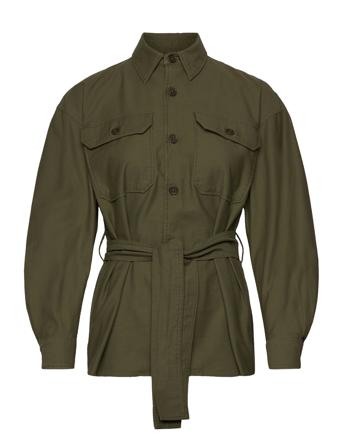 Polo Ralph Lauren 14/1 Ctn Satin-Lsl-Bfs Khaki Green