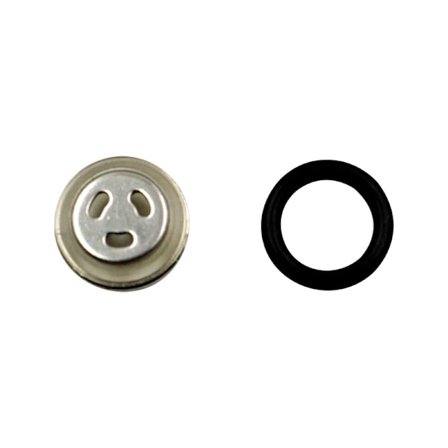 Set med 4 silverfärgade 18 mm oljespeglar för motorcykel