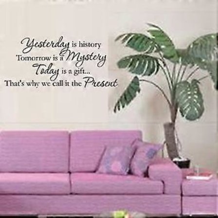 Vægdekoration, Vinyl Live Vægdekoration Klistermærker Motiverende Citater til Soveværelse, Aftagelig Vægskilt Mural DIY Boligdekoration 56X26cm