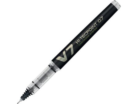 PILOT BEGREEN Bläckkulpenna, Begreen Hi-Tecpoint V7 rollerballpenna med stift, tunn spets på 0,7 mm, svart - Lyreco - Kontorsmaterial - Pennor - 