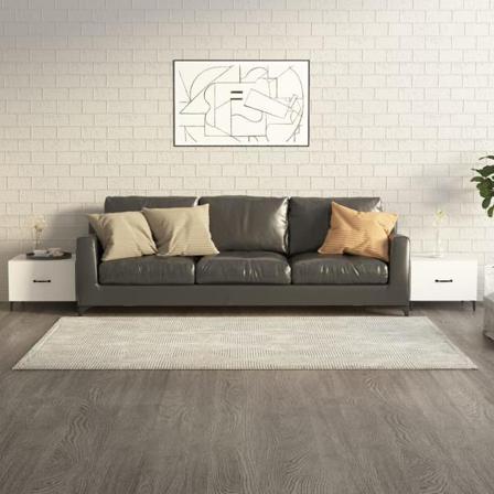 Vidaxl Soffbord Med Metallben 2 St Vit 50x50x40 Cm Vit