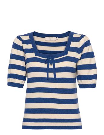 Crdela Ss Knit Pullover Pulllover Multi/mönstrad Cream