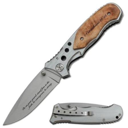 Mtech Usa - Eg7-crn - Manuell Fällkniv Med Bibelvers