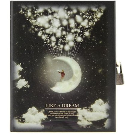 Hemmelig notatbok med hengelås og notatbok med nøkkellås