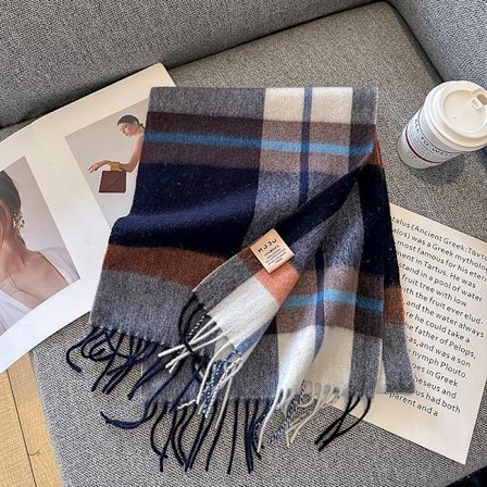 Vinter Dam Scarves Sjal Oversized Dam Tartan Rutig Scarf Filt Julklappar för kvinnor(15) .c