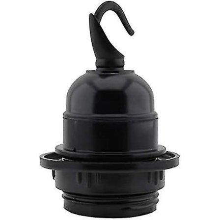 Edison-skrue (e27) Lampeholder (pæreholder) i svart bakelite