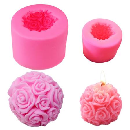 3d Silikon Form Rose Ball Mould Hantverksbakning