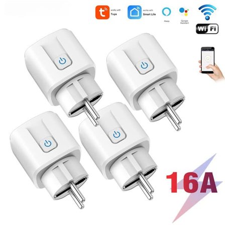 Smart Plug Wifi Fjärrströmbrytare 4-pack 16A
