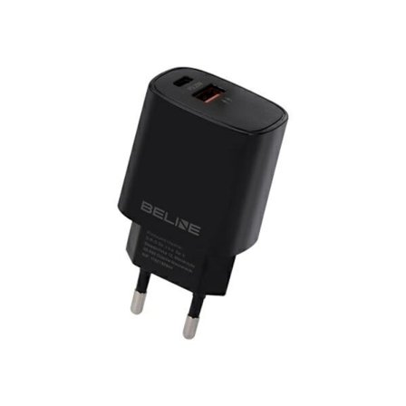 Beline Väggladdare USB-C Till USB-A (20W) - Svart