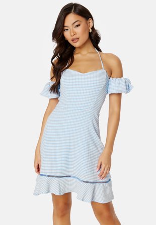 Guess Corset Malika Mini Dress L71F LIGHT BLUE AND Tøj