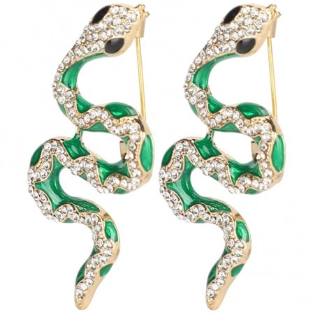 Slange Brosche 2 stk. Dyr Design Legering Badge Lapel Nål til Mænd og Kvinder
