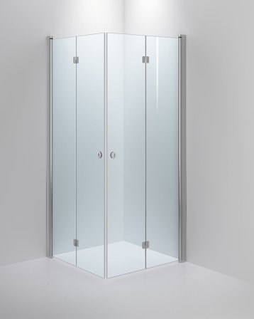 INR Linc Angel Flex Duschhörna blank klarglas 900x900 mm, Badrum