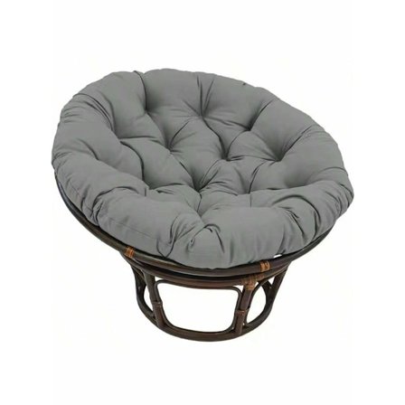 Runda Tuftade Dynor, Tjock Enfärgad för Stol, Golv & Trädgårdssittplatser