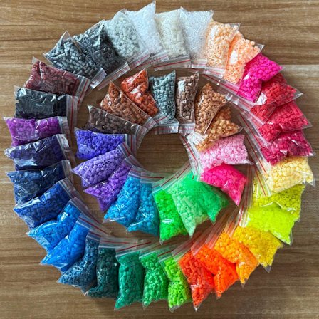 Fuse Beads Kit 24/48 farver 5MM 3D Pixel Puslespil Jernperler Håndlavet Håndværk Dekor DIY Lav Puslespil Højkvalitets Smelteperler Legetøj