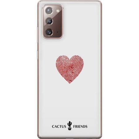 Kompatibel Mobilcover til Samsung Samsung Galaxy Note20 Cactus and Friends - Fingerprint Love