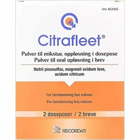 Citrafleet pulver til mikstur i dosepose sitron 2 stk