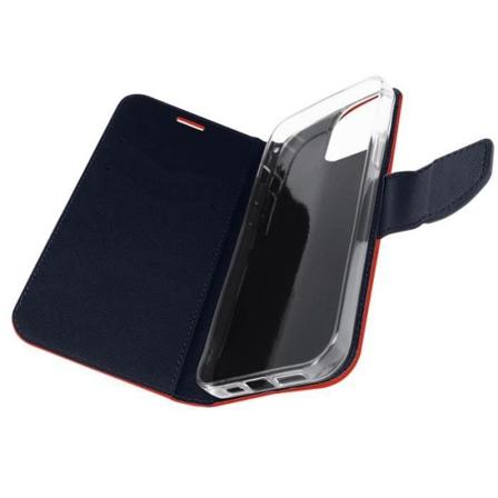 iPhone 14 Pro Case Pung Kortholder Video Support Tofarvet rød og blå