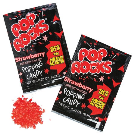Pop Rocks Poppende Slik Jordbær