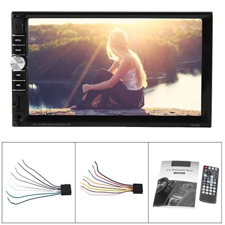 7-tums Dubbel DIN Bil Multimedia Spelare Audio Stereo FM Radio Pekskärm