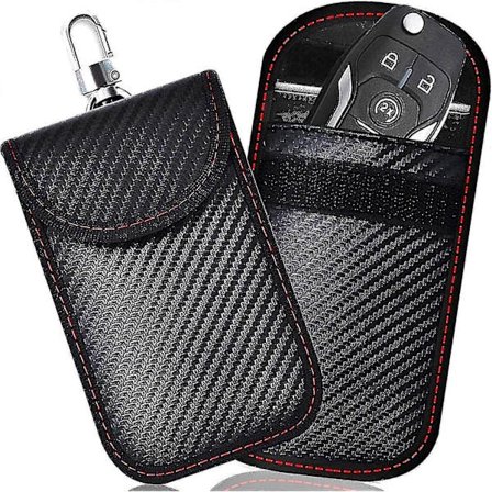 Faraday Nyckelbricka Skydd (2-pack) Faraday Väskor Bilnyckel Signalblockering