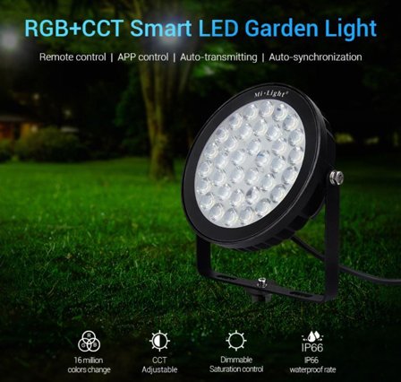 SYNERGY 21 LED Garten Lampe 25W RGB-WW mit Funk IP66 230V *Milight/Miboxer*