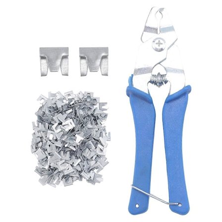 300 stk. klemmer for nettingbur, med 1 stk. tang for nettingburspenner, egnet for kanin, kylling