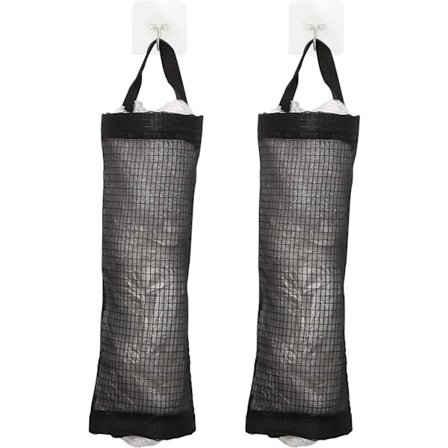 2 pakker vaskbare vandtætte opbevaringsposer i plast med sammenklappelig wal