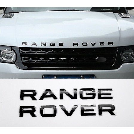 Range Rover Gloss Black Lettering Emblem Badge Fram eller Bak För Vogue Sport Evoque