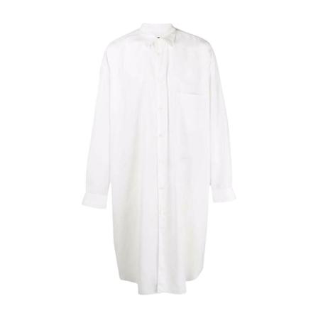 Comme des Garçons Cotton Popeline Printed Shirt Hvid, Herre Skjorter