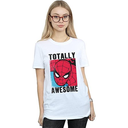 Spider-Man Dam/Damer Helt Fantastisk Bomull Pojkvän T-shirt