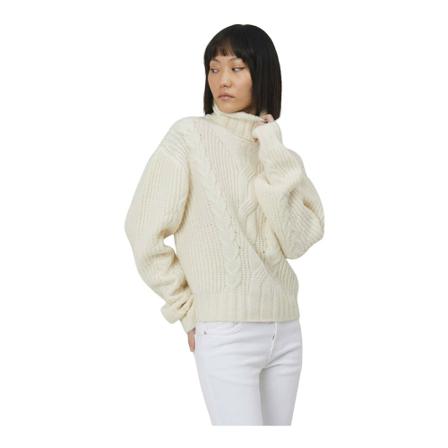 Silvian Heach Oversized cable knit Trui , Wit , Dames , Maat: XL