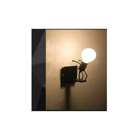 CRUEL Robot Vegglampe Kreativ Liten Iron Man Vegglampe Retro Tegneserie Vegglamper for Bar Soverom Kjøkken Restaurant Kafé Korridor