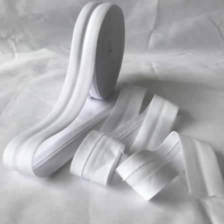 Hvit 2cm hemming polyester bomullskant bånd klær tilbehør