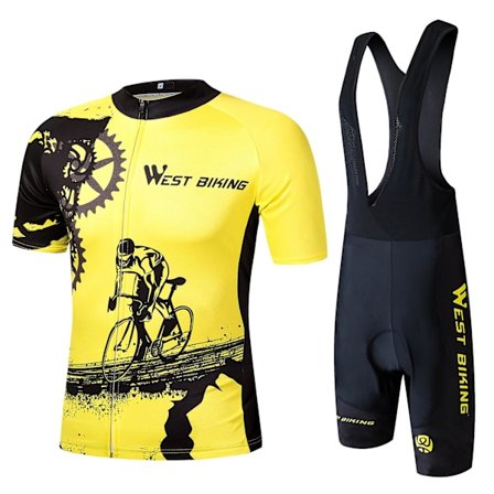 West Biking Sommarcykelkläder för Män 2023 - Mountainbike MTB Shorts Set Utrustning