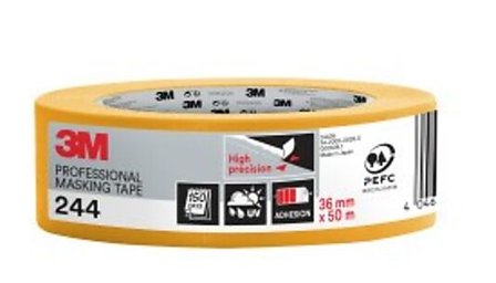 3M MASKERINGSTAPE 244 GUL 36MMX50M