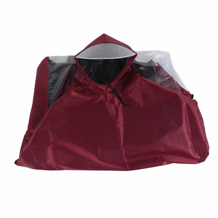 Bærbar fortykkende, bredere, lang, vandtæt regnponcho til hele kroppen til voksne, elektriske køretøjer, motorcykel, bordeaux