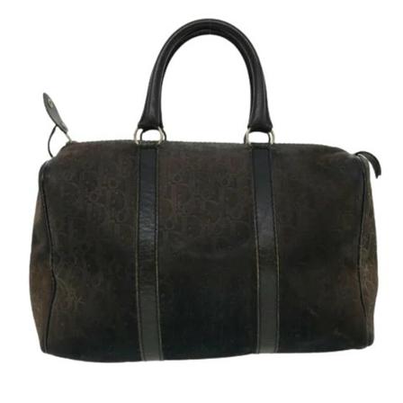 Dior Vintage, Pre-owned Canvas handbags Blauw, Dames, Maat:ONE Size,leer
