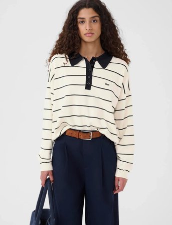 Gestuz Gztaige Polo Pullover - Cream - L