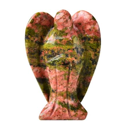 Krystallengel Dekor Tigerøye Healing Polert Naturlig Stein Skulptur Statue Håndlaget Søte Figurer