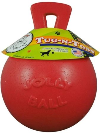 Jolly Pets Jolly Ball Tug-N-Toss Red