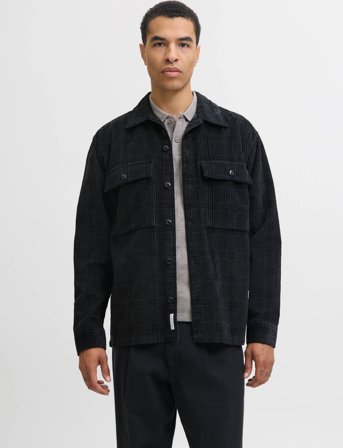 Jack & Jones Jprbluwill Corduroy L/S Overshirt Sn - Black - L