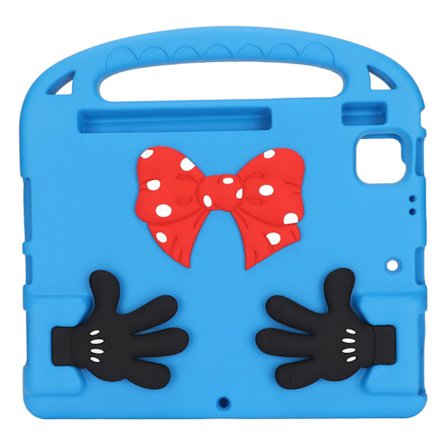 Barnplatta Fodral Kompatibelt med iPad Pro Air 4 Lättviktigt Icke-toxiskt Justerbart Ställ Tecknat Fodral Blå