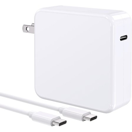 Mac Book Pro-lader 61W USB C-lader Strømadapter Kompatibel med MacBook Pro 13 tommer/12 tommer, 2021, 2020, 2019, 2018, 2017, 2016 for Mac Book, Mac