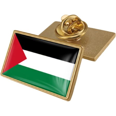 1 stk. Palæstina flag pin - Palæstina flag pin - Palæstina flag pin - Palæstina flag kort broche pin - Patriotisk badge - Palæstina flag krystal epoxy
